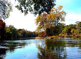 Sisters island Flint River on Georgia hunting plantation